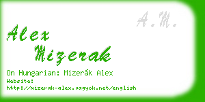 alex mizerak business card